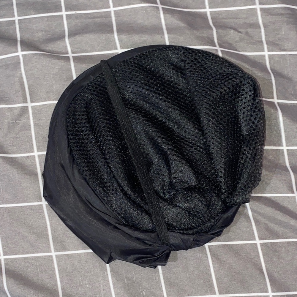 Black Mesh foldable laundry bag